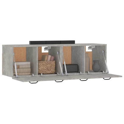 vidaXL Wall Cabinets 2 pcs Concrete Grey 80x35x36.5 cm Engineered Wood 4