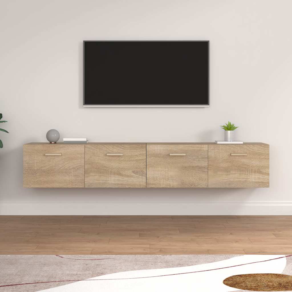 vidaXL Wall Cabinets 2 pcs 60x36.5x35 cm Engineered Wood Depth 36.5 cm