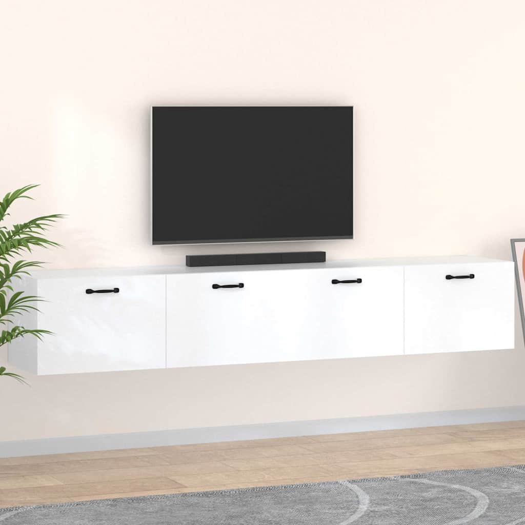 vidaXL Wall Cabinets 2 pcs 60x36.5x35 cm Engineered Wood Depth 36.5 cm