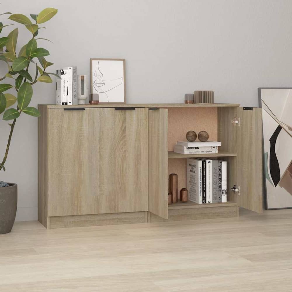 Sideboards 2 pcs 60x30x70 cm Engineered Wood Sonoma oak