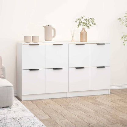 Sideboards 2 pcs 60x30x70 cm Engineered Wood White