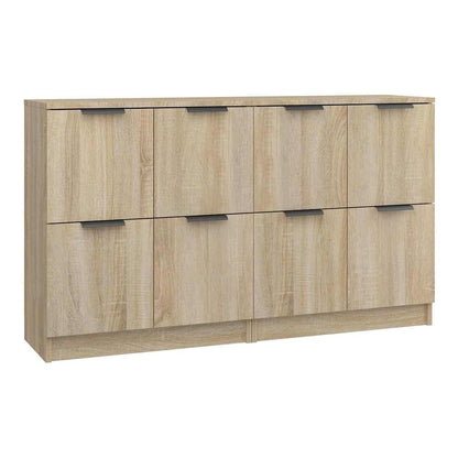 Sideboards 2 pcs 60x30x70 cm Engineered Wood Sonoma oak