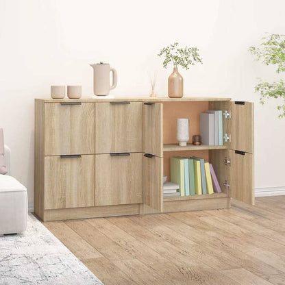 Sideboards 2 pcs 60x30x70 cm Engineered Wood Sonoma oak