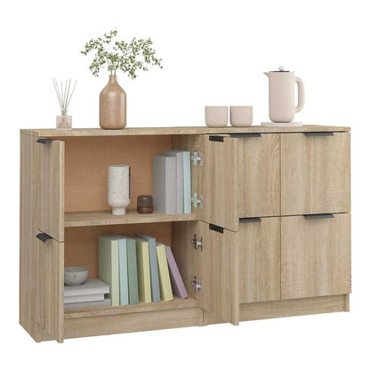 Sideboards 2 pcs 60x30x70 cm Engineered Wood Sonoma oak