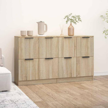 Sideboards 2 pcs 60x30x70 cm Engineered Wood Sonoma oak