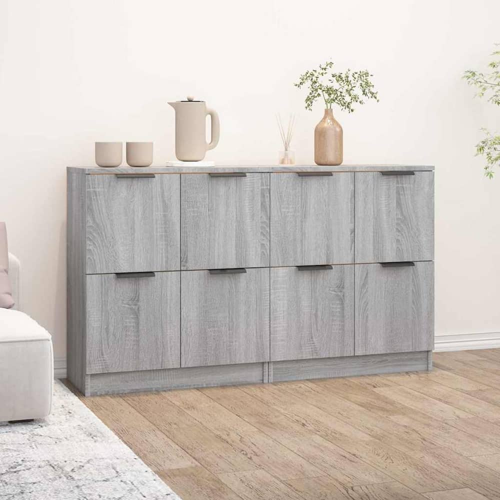 Sideboards 2 pcs 60x30x70 cm Engineered Wood Grey sonoma