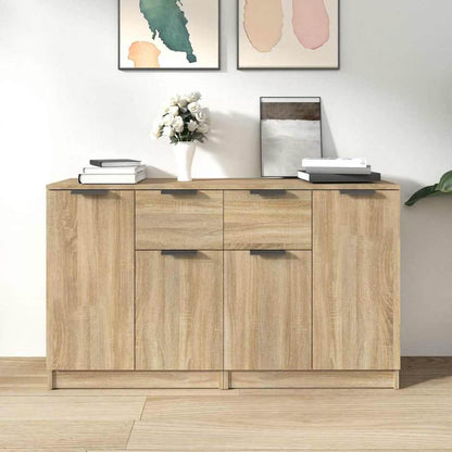 Sideboards 2 pcs 60x30x70 cm Engineered Wood Sonoma oak