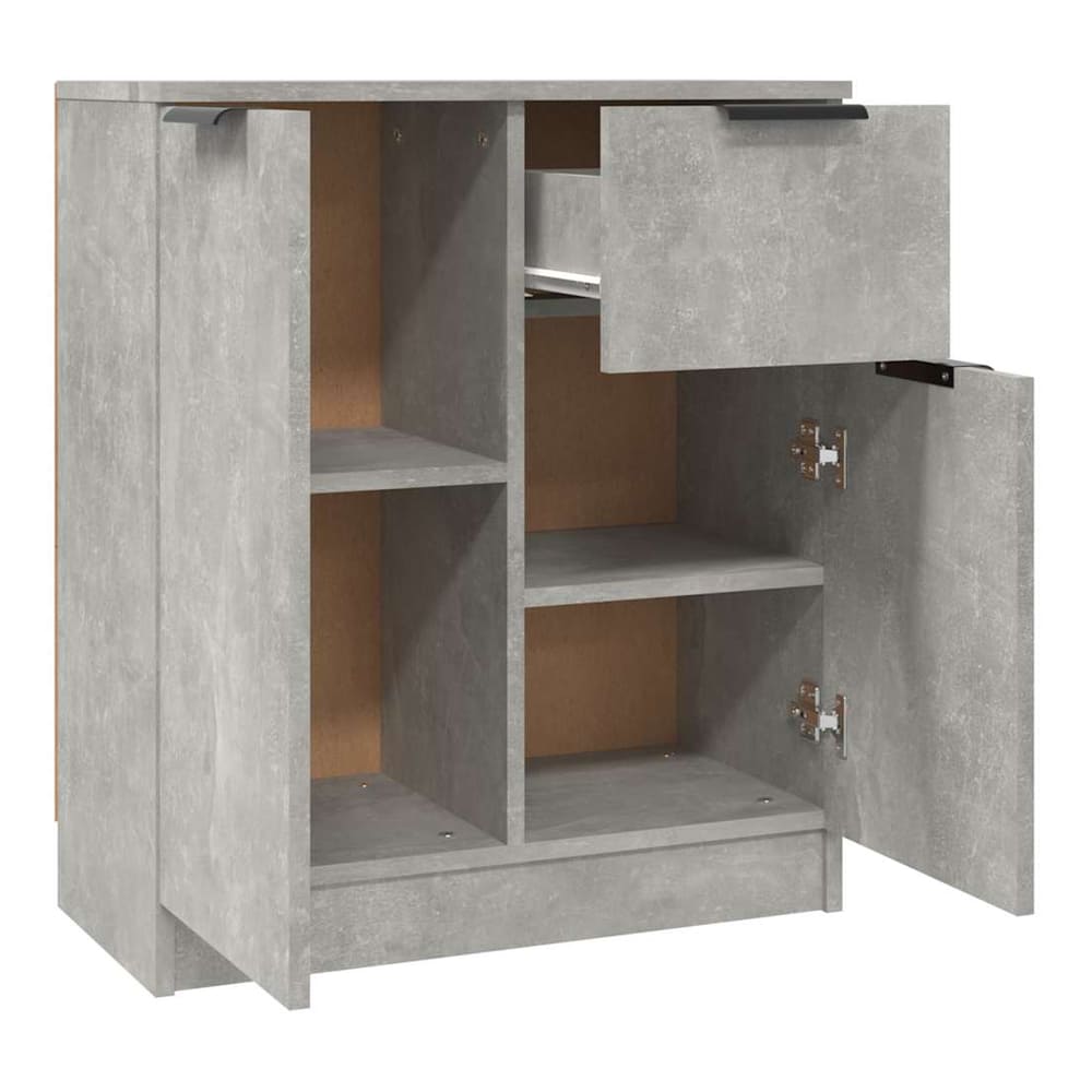 Sideboards 2 pcs 60x30x70 cm Engineered Wood Concrete grey