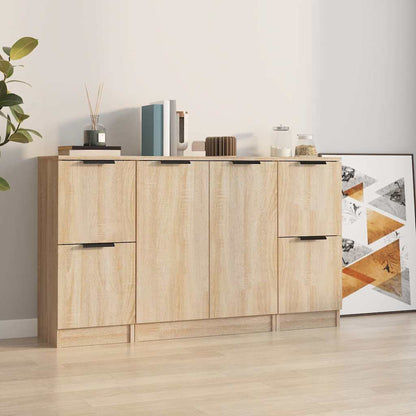 Sideboards 3 pcs Engineered Wood Sonoma oak