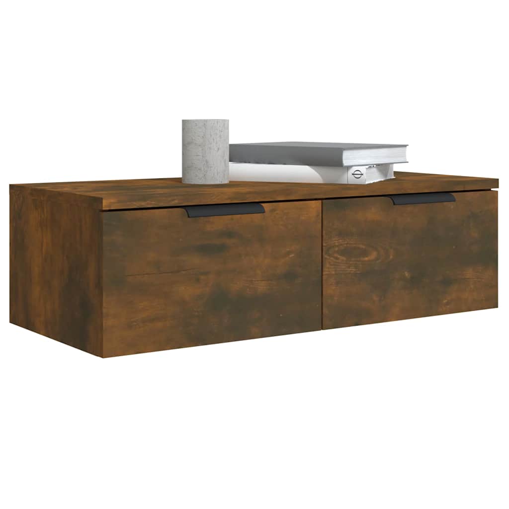vidaXL Wall Cabinets 2 pcs Smoked Oak 68x30x20 cm Engineered Wood 4