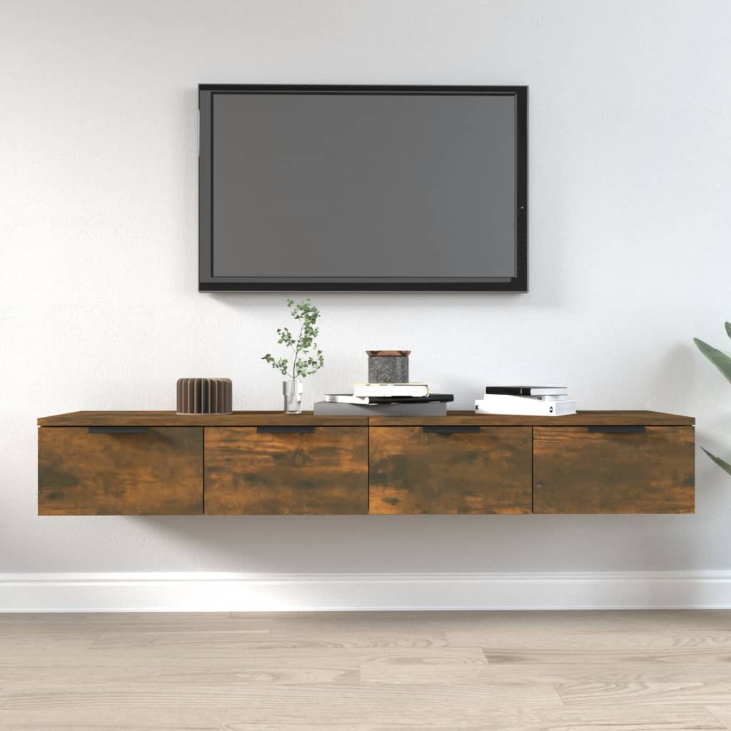 vidaXL Wall Cabinets 2 pcs Smoked Oak 68x30x20 cm Engineered Wood 1
