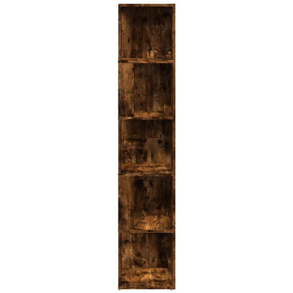 vidaXL Corner Cabinet Smoked Oak 33x33x164,5 cm Engineered Wood 4