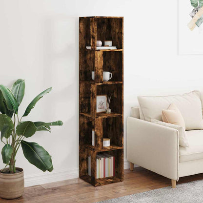 vidaXL Corner Cabinet Smoked Oak 33x33x164,5 cm Engineered Wood 3