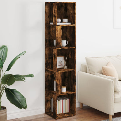 vidaXL Corner Cabinet Smoked Oak 33x33x164,5 cm Engineered Wood 1