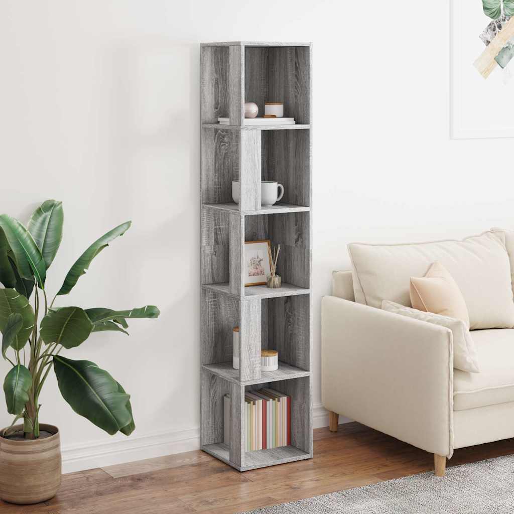 vidaXL Corner Cabinet Grey Sonoma 33x33x164,5 cm Engineered Wood 3