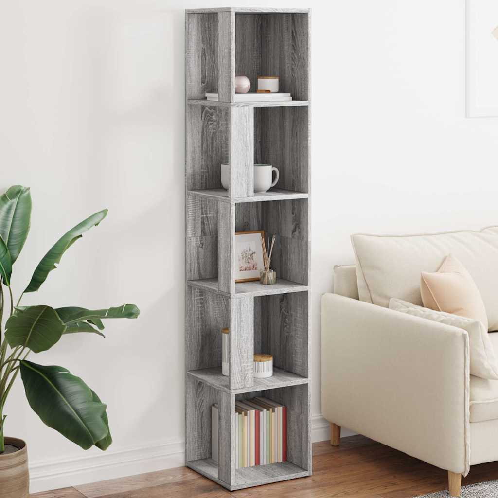 vidaXL Corner Cabinet Grey Sonoma 33x33x164,5 cm Engineered Wood 1