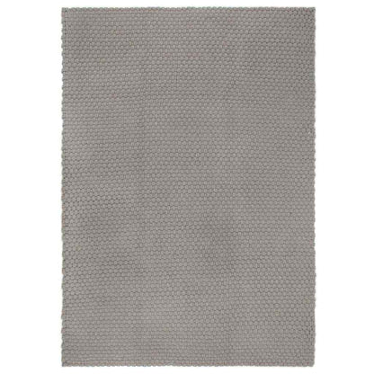 vidaXL Rug Rectangular Grey 160x230 cm Cotton 1