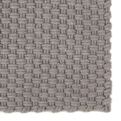 vidaXL Rug Rectangular Grey 160x230 cm Cotton 2