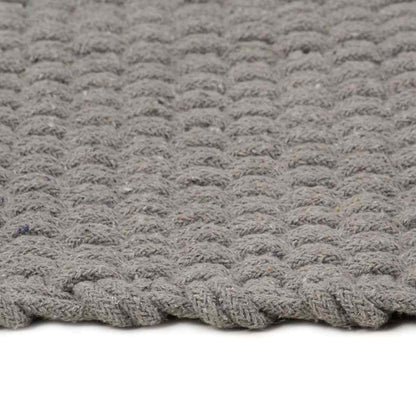 vidaXL Rug Rectangular Grey 160x230 cm Cotton 3