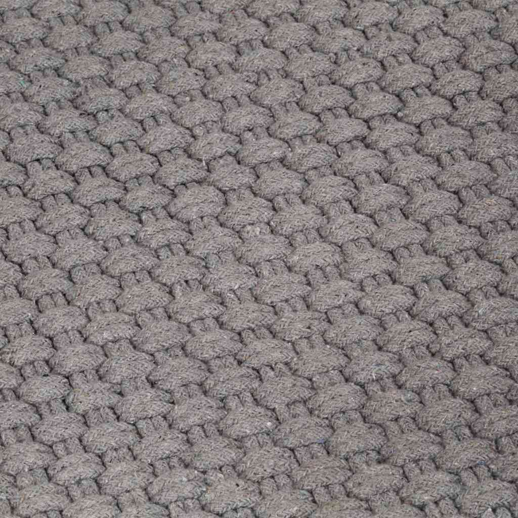 vidaXL Rug Rectangular Grey 160x230 cm Cotton 5