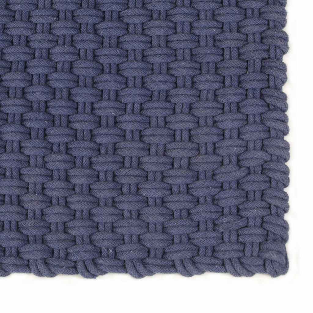 vidaXL Rug | Navy blue | Cotton | 160 x 230 cm |  Pattern | Rug | Rectangular 2