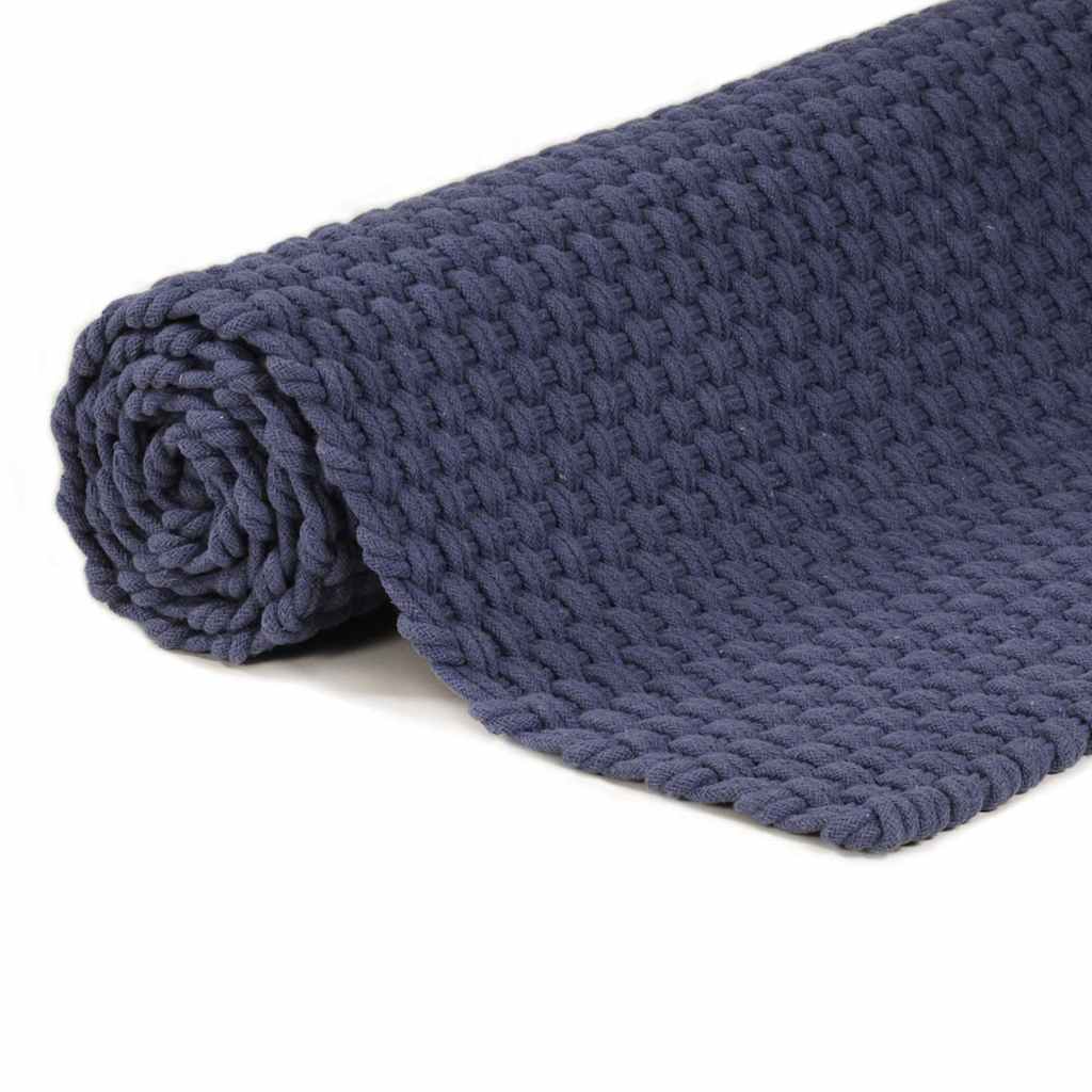 vidaXL Rug | Navy blue | Cotton | 160 x 230 cm |  Pattern | Rug | Rectangular 4
