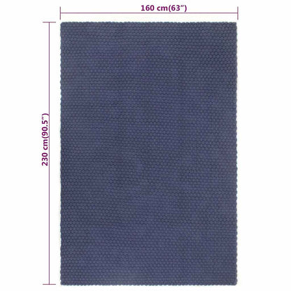 vidaXL Rug | Navy blue | Cotton | 160 x 230 cm |  Pattern | Rug | Rectangular 6