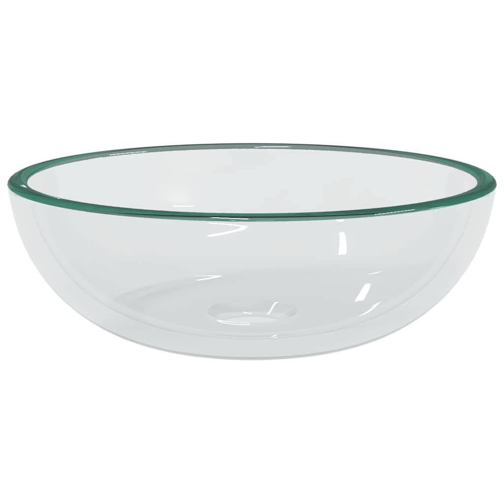 vidaXL Basin Tempered Glass 35x12 cm Transparent 2
