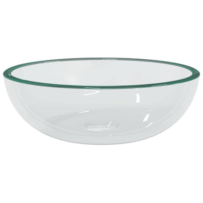 vidaXL Basin Tempered Glass 35x12 cm Transparent 2
