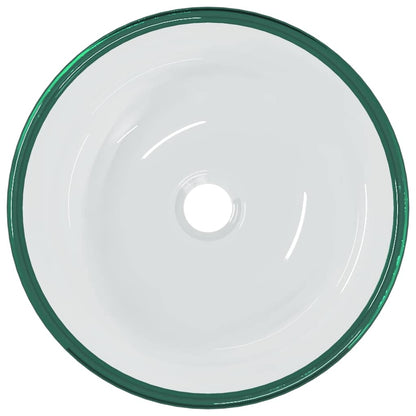 vidaXL Basin Tempered Glass 35x12 cm Transparent 3