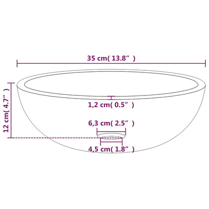 vidaXL Basin Tempered Glass 35x12 cm Transparent 5