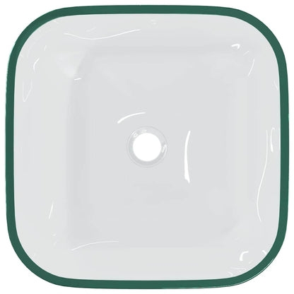 vidaXL Basin Glass 42x42x14 cm Transparent 4