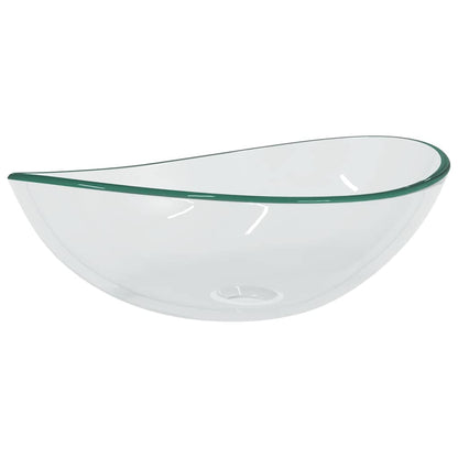 vidaXL Basin Tempered Glass 54.5x35x15.5 cm Transparent 2