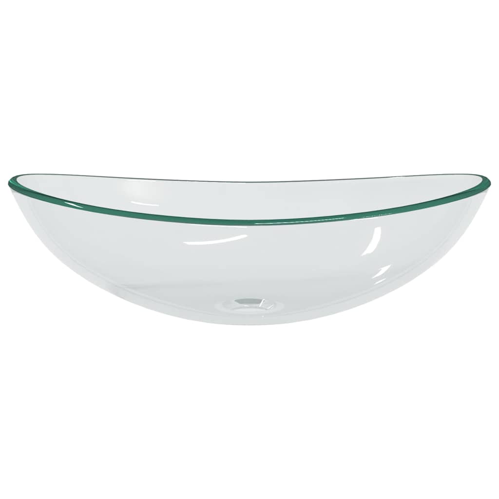 vidaXL Basin Tempered Glass 54.5x35x15.5 cm Transparent 3