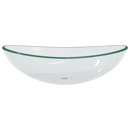 vidaXL Basin Tempered Glass 54.5x35x15.5 cm Transparent 3