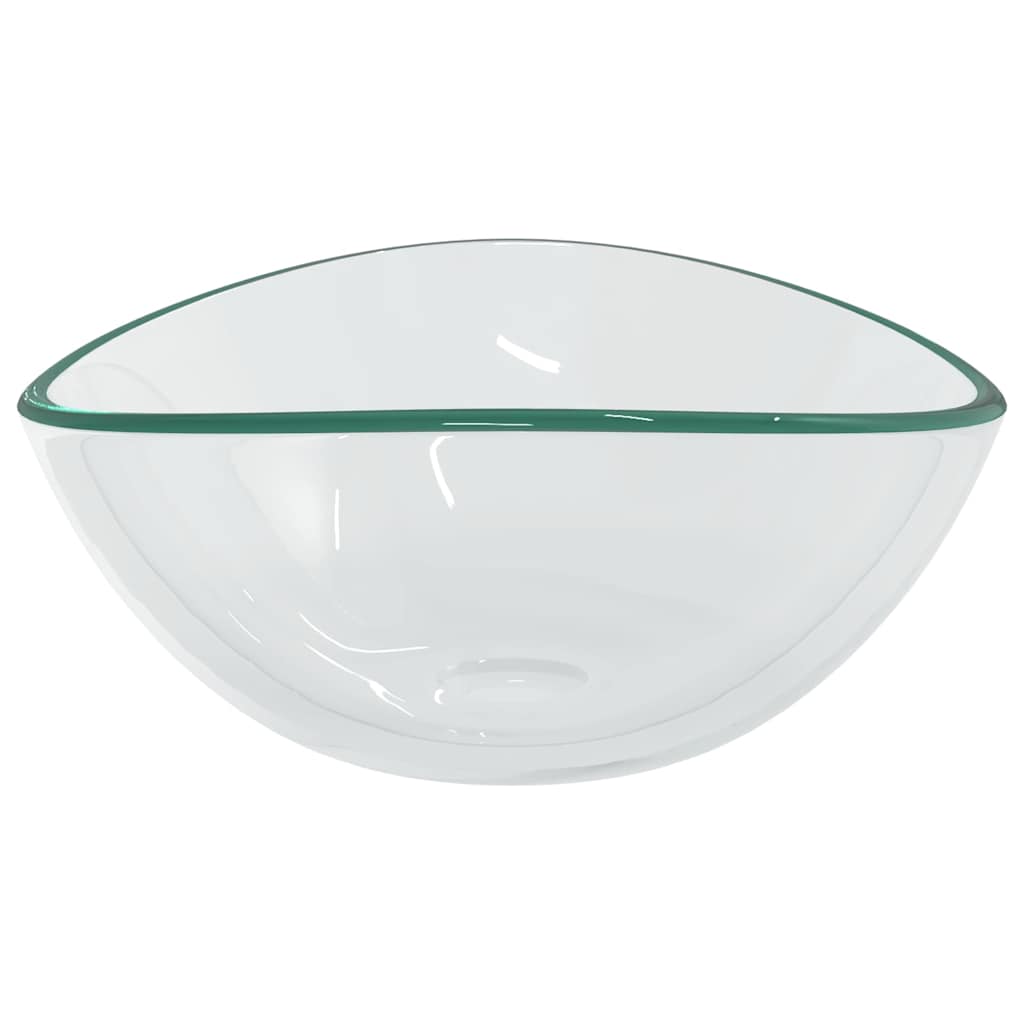 vidaXL Basin Tempered Glass 54.5x35x15.5 cm Transparent 4