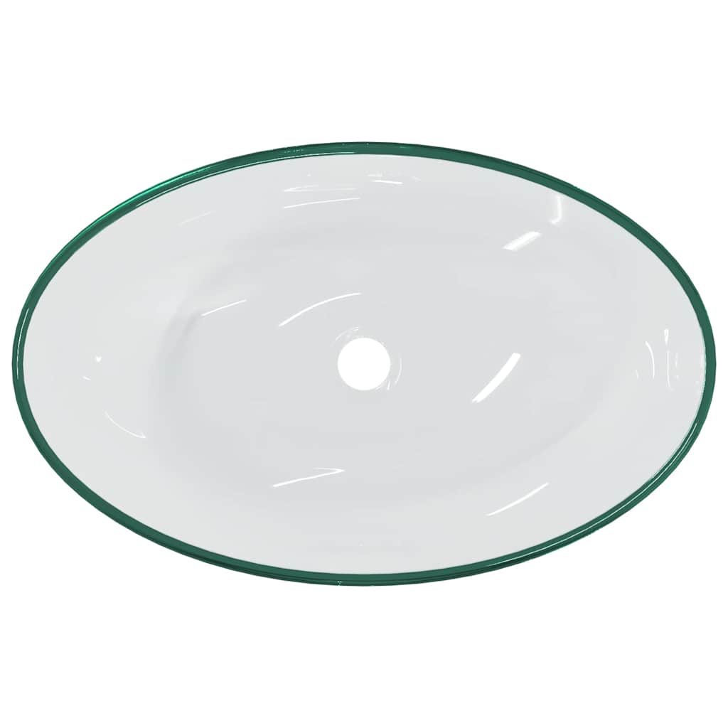 vidaXL Basin Tempered Glass 54.5x35x15.5 cm Transparent 5