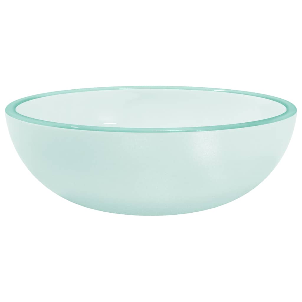 vidaXL Basin Tempered Glass 35x12 cm Frosted 2