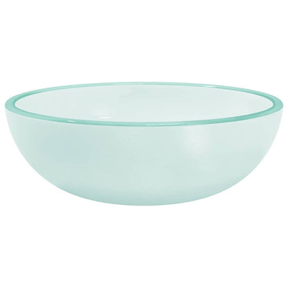 vidaXL Basin Tempered Glass 35x12 cm Frosted 2