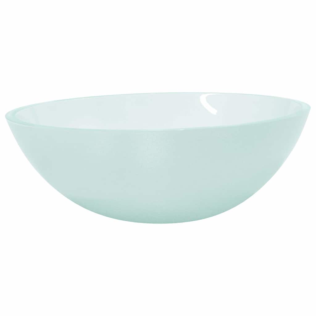 vidaXL Basin Glass 50x37x14 cm Frosted 2