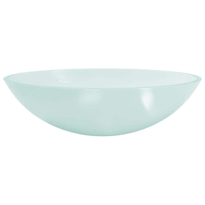 vidaXL Basin Glass 50x37x14 cm Frosted 3