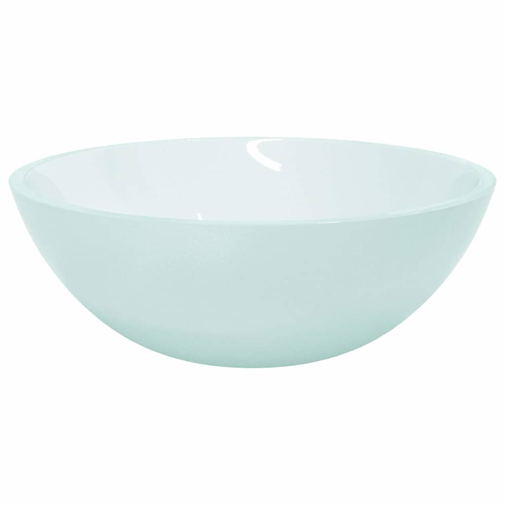 vidaXL Basin Glass 50x37x14 cm Frosted 4