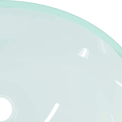 vidaXL Basin Glass 50x37x14 cm Frosted 6