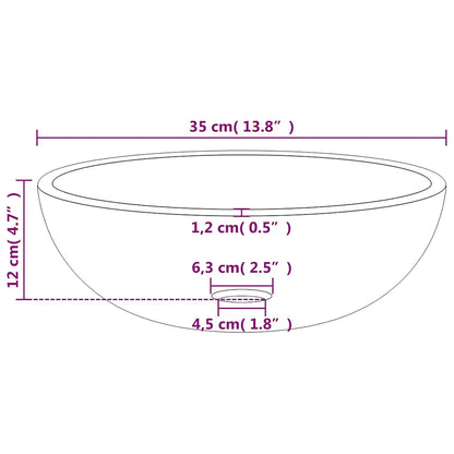 vidaXL Basin Tempered Glass 35x12 cm Black 5