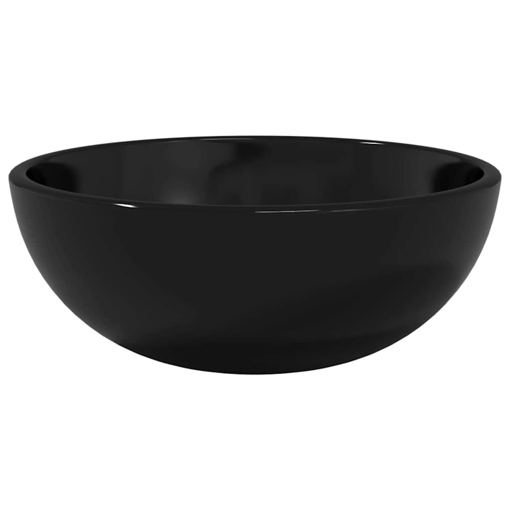vidaXL Basin Tempered Glass 30x12 cm Black 2
