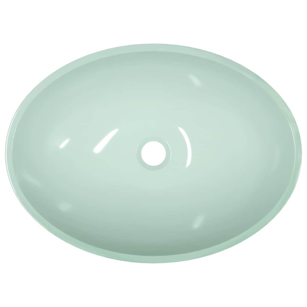 vidaXL Basin Glass 50x37x14 cm White 5