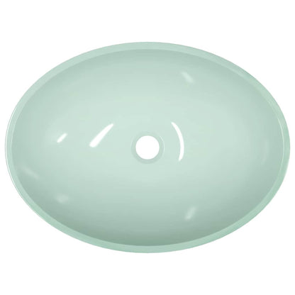 vidaXL Basin Glass 50x37x14 cm White 5