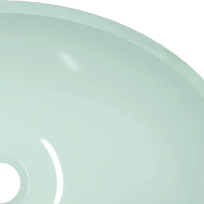 vidaXL Basin Glass 50x37x14 cm White 6