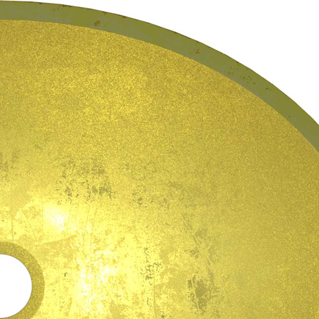 vidaXL Basin Glass 50x37x14 cm Gold 6