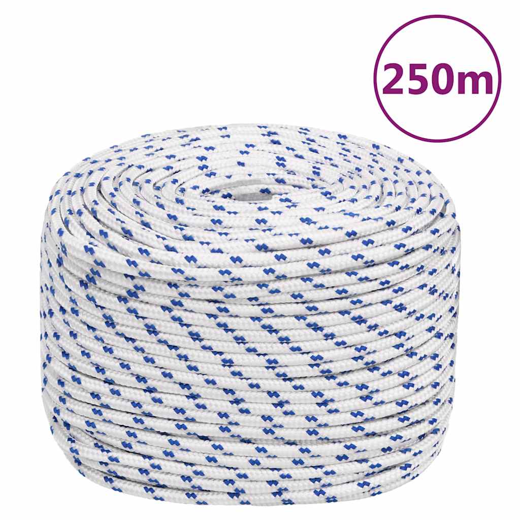 vidaXL Boat Rope White 8 mm 250 m Polypropylene 1